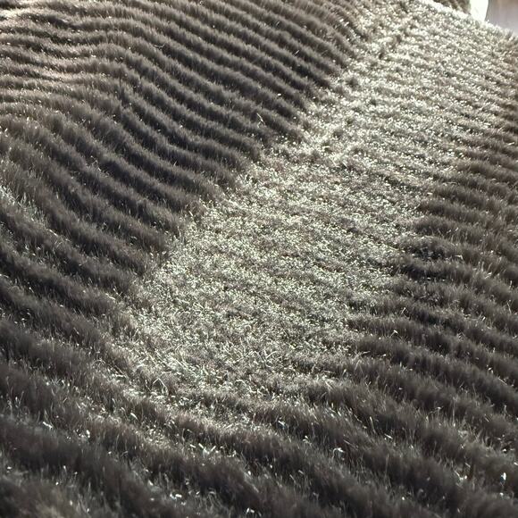 Norm Thompson Faux Fur Hooded Long Coat Brown Small Made in USA - Picture 12 of 13